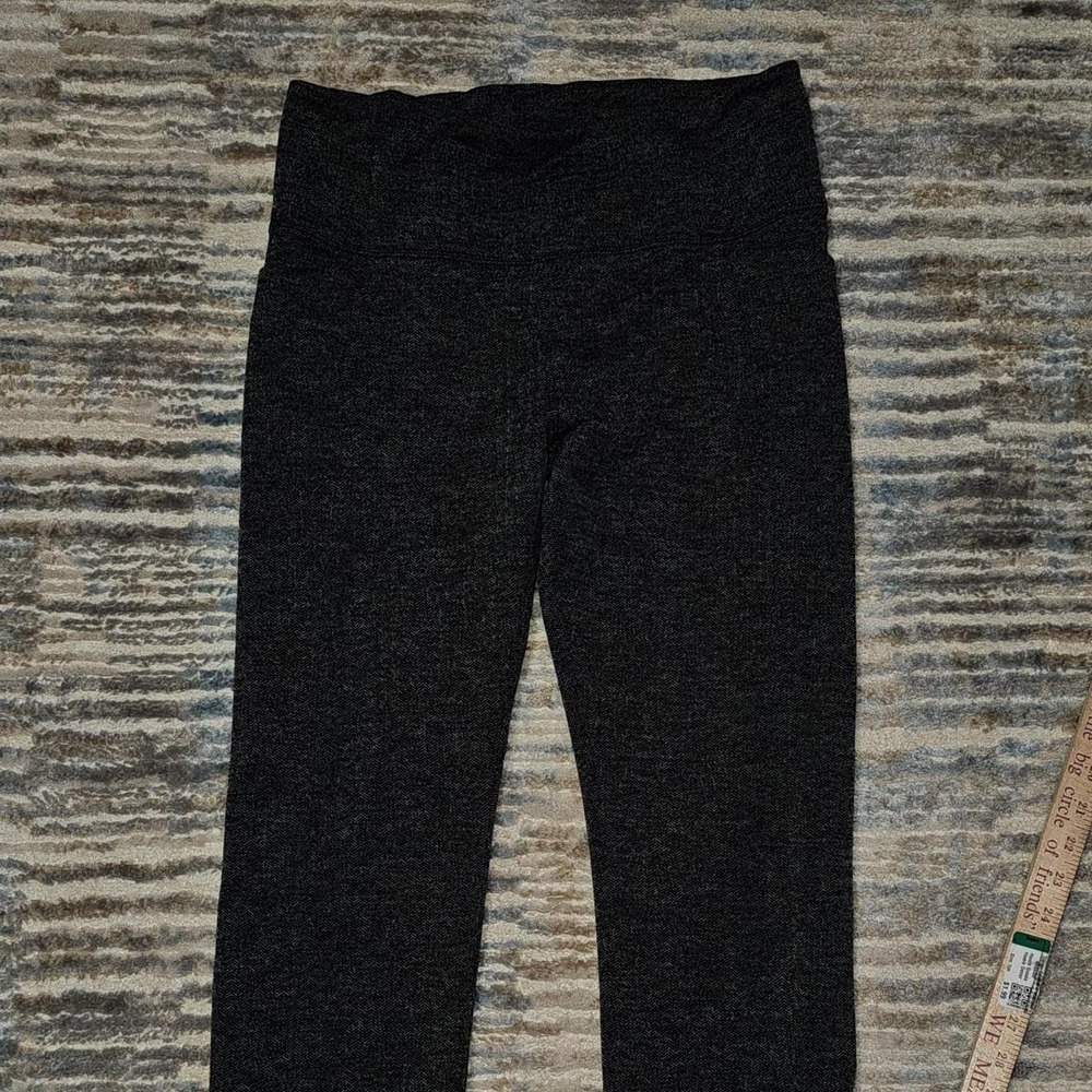 Athleta black heathered leggings size M